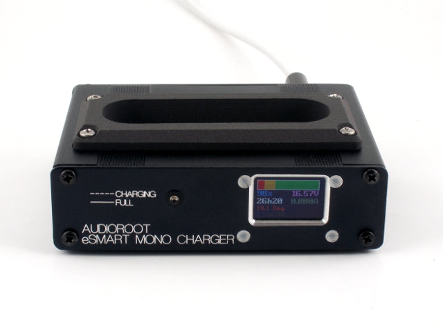 Audioroot eSMART MONO 1 bay desktop smart battery charger with OLED display