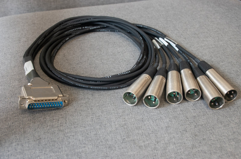 Used - DB25 to 6 XLR Output Cable Snake