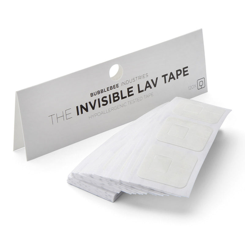 Bubblebee Industries Invisible Lav Tape: 120 Hypoallergenic Lav Tape Mounts
